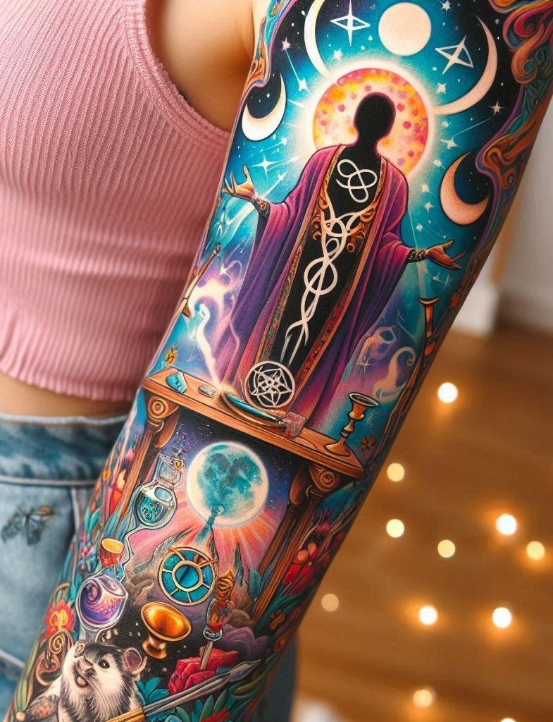 Unleash your inner sorceress with High Priestess-inspired tattoos. These designs are both powerful and beautifully mystical!