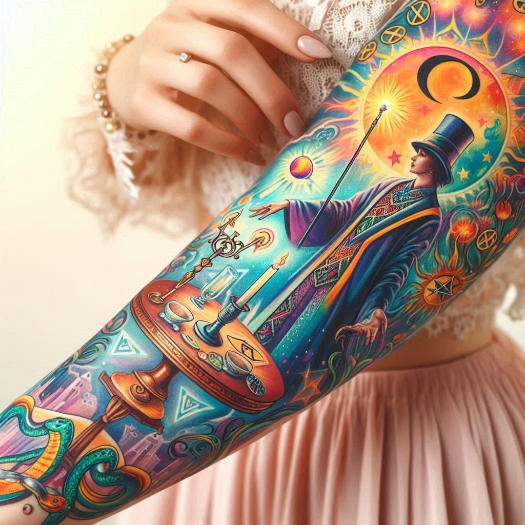 High Priestess witchcraft tattoos: where feminine wisdom meets mystical allure. Ready to tap into your spiritual side?