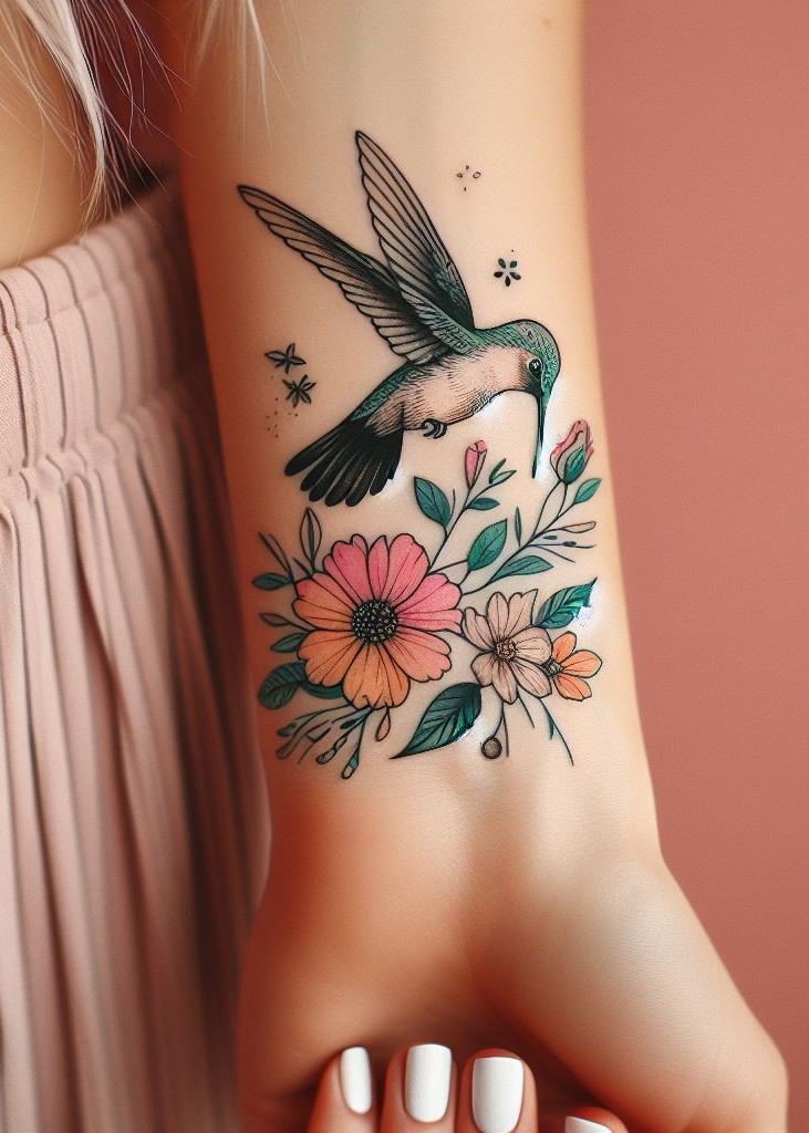 Add a splash of color to your ink with hummingbird tattoo ideas. Delicate, vibrant, and full of life!