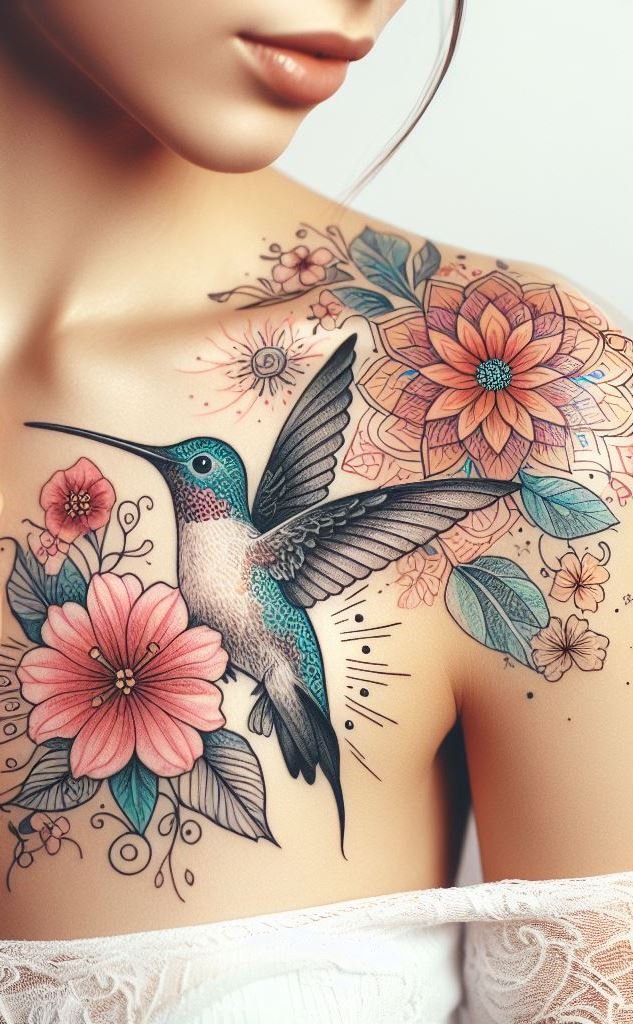 Celebrate the magic of life with these exquisite hummingbird tattoo ideas for women. Graceful, colorful, and full of charm!