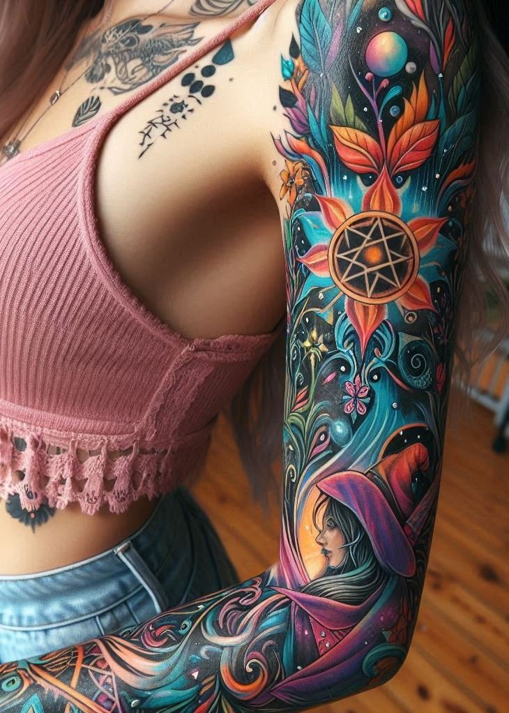 Cast a spell with these enchanting magic and witchcraft tattoo ideas for women. Perfect for those who love mystical and powerful designs!