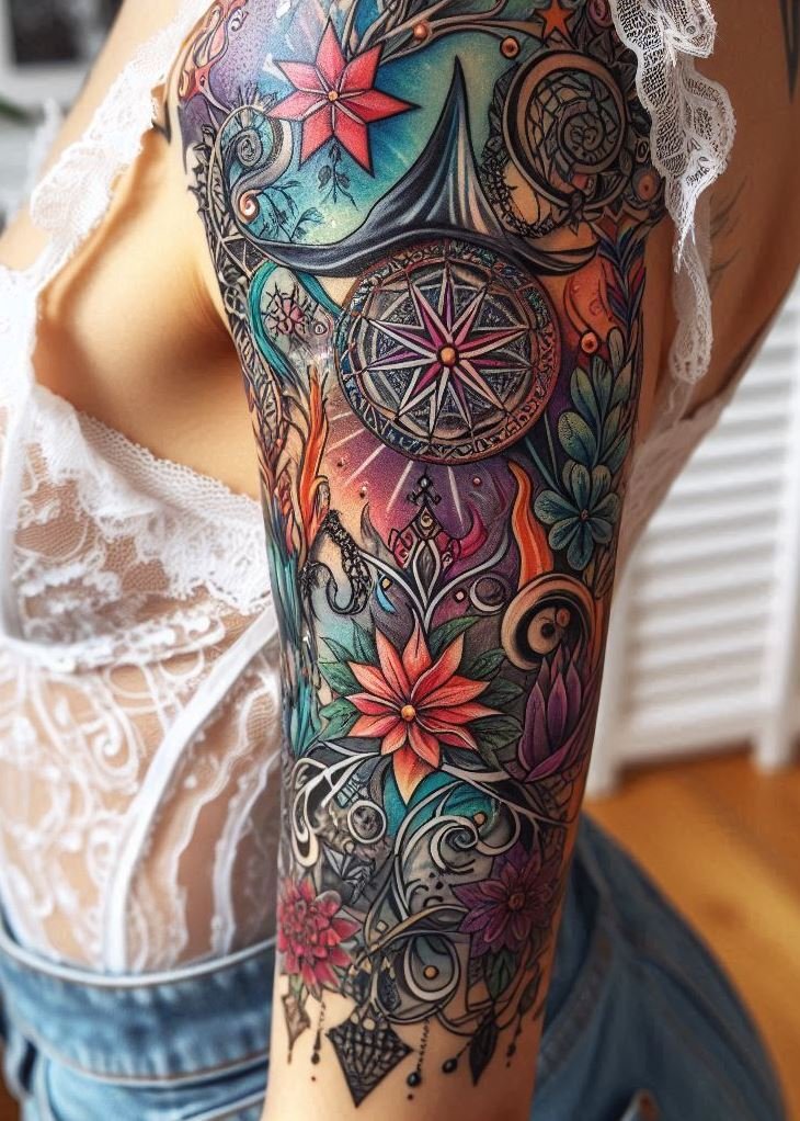 Add a touch of magic to your ink with witchcraft tattoos. Perfect for women who love enchanting and symbolic designs!