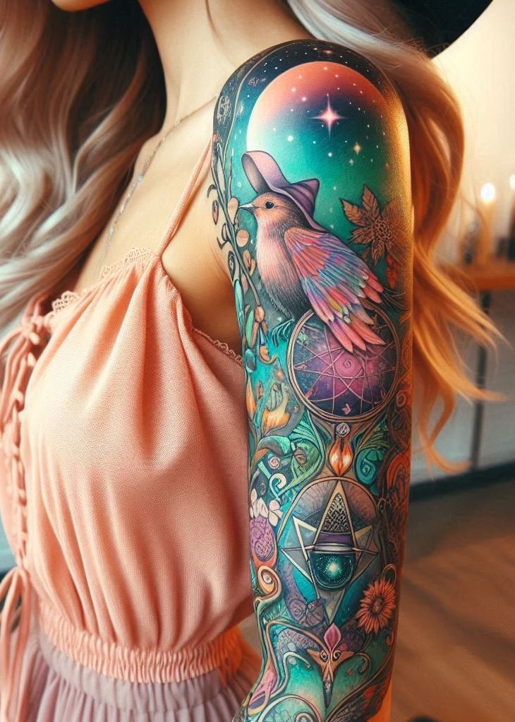 Unleash your inner sorceress with these stunning magic and witchcraft tattoo ideas. Perfect for a mystical and powerful ink statement!