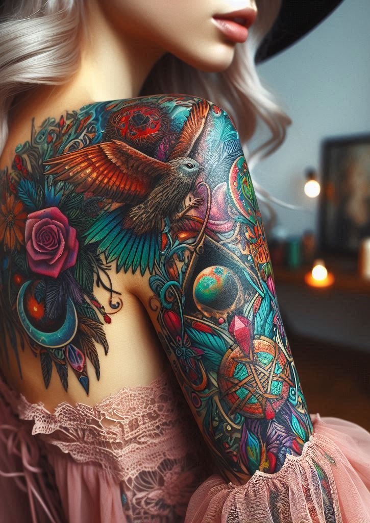 Add a touch of magic to your ink with witchcraft tattoos. Perfect for women who love enchanting and symbolic designs!