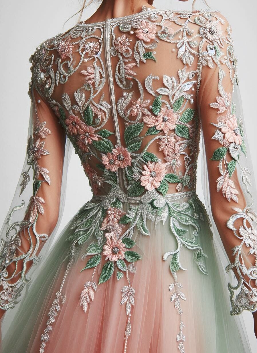 Floral Embroidery Dresses: Blooming Beautiful for Every Occasion | Pocoko Bloom with style in mint and pink floral embroidery. Light, lovely, and ideal for a dreamy, feminine look!