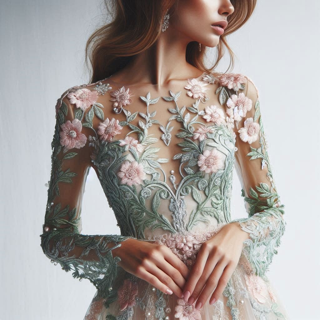 Floral Embroidery Dresses: Blooming Beautiful for Every Occasion | Pocoko Floral Embroidery Dresses. Feel like a garden fairy in mint and pink floral embroidery. Enchanting, chic, and utterly enchanting!