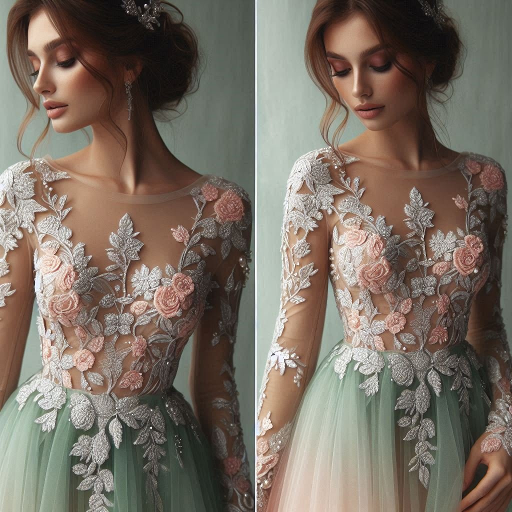 Floral Embroidery Dresses: Blooming Beautiful for Every Occasion | Pocoko Capture the essence of spring with mint and pink floral embroidery. Soft, stylish, and beautifully feminine!