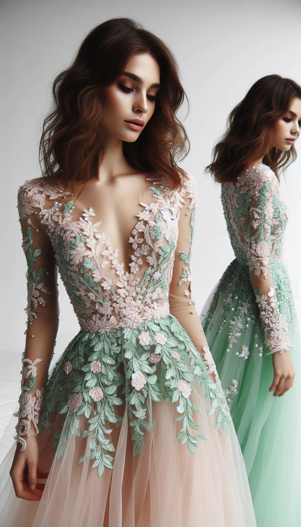 Floral Embroidery Dresses: Blooming Beautiful for Every Occasion | Pocoko Brighten your day with mint and pink floral embroidery. Fresh, fun, and perfect for any occasion!