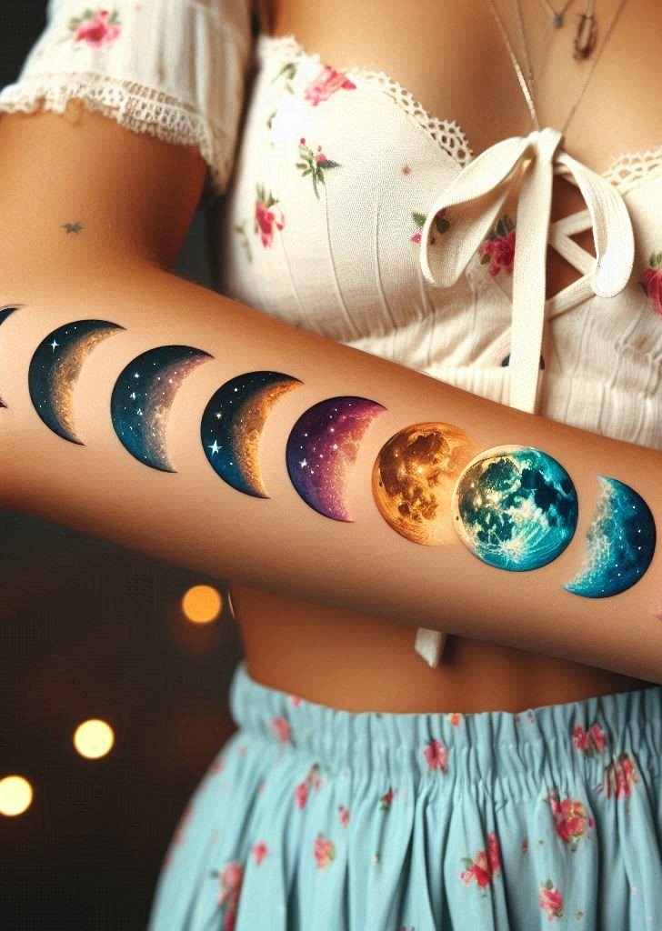 Embrace the power of the moon with tattoos that celebrate its cycles. These mystical designs are perfect for the modern witch!
