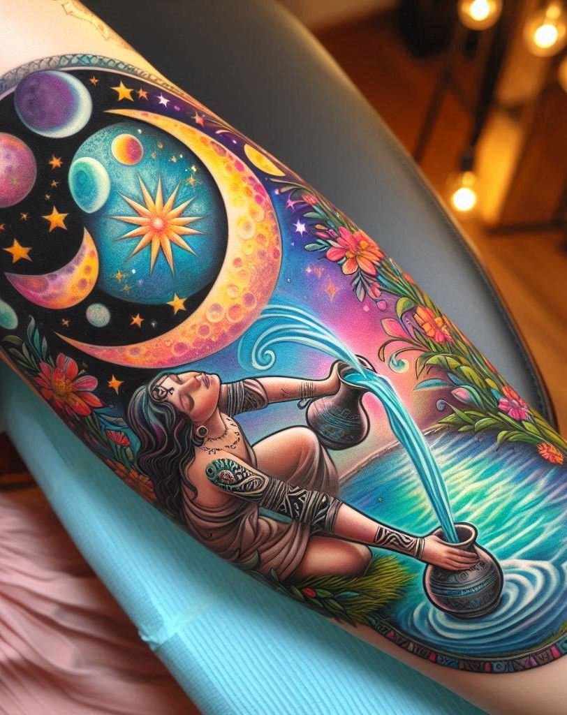 Moon cycles and witchcraft tattoos are a match made in heaven. Capture the essence of the night sky on your skin!