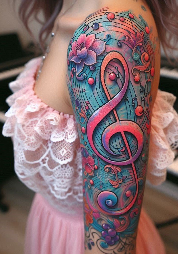 Let your ink sing with these musical notes tattoo ideas for women. Perfect for those who love to carry a melody on their skin!
