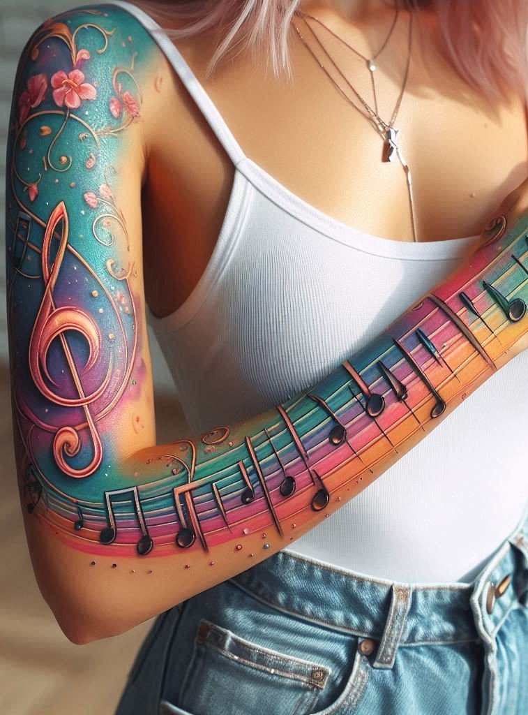 Let your tattoos sing with these stunning musical notes designs. Perfect for women who love music and meaningful ink!