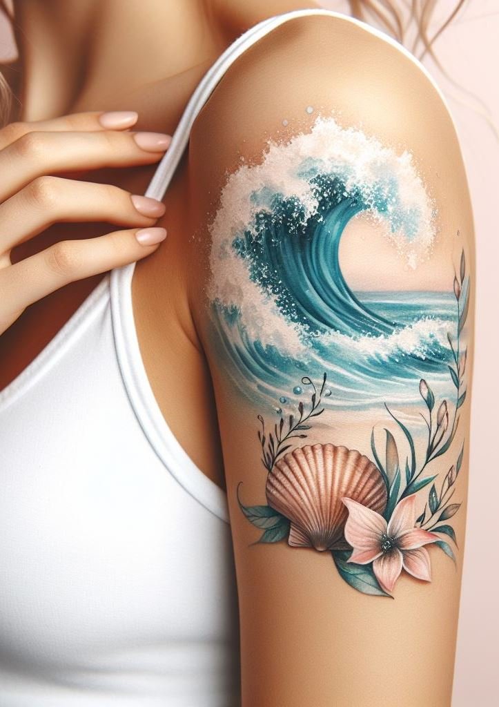Transform your ink with ocean and shells tattoos. Perfect for women who adore the sea and its endless beauty!