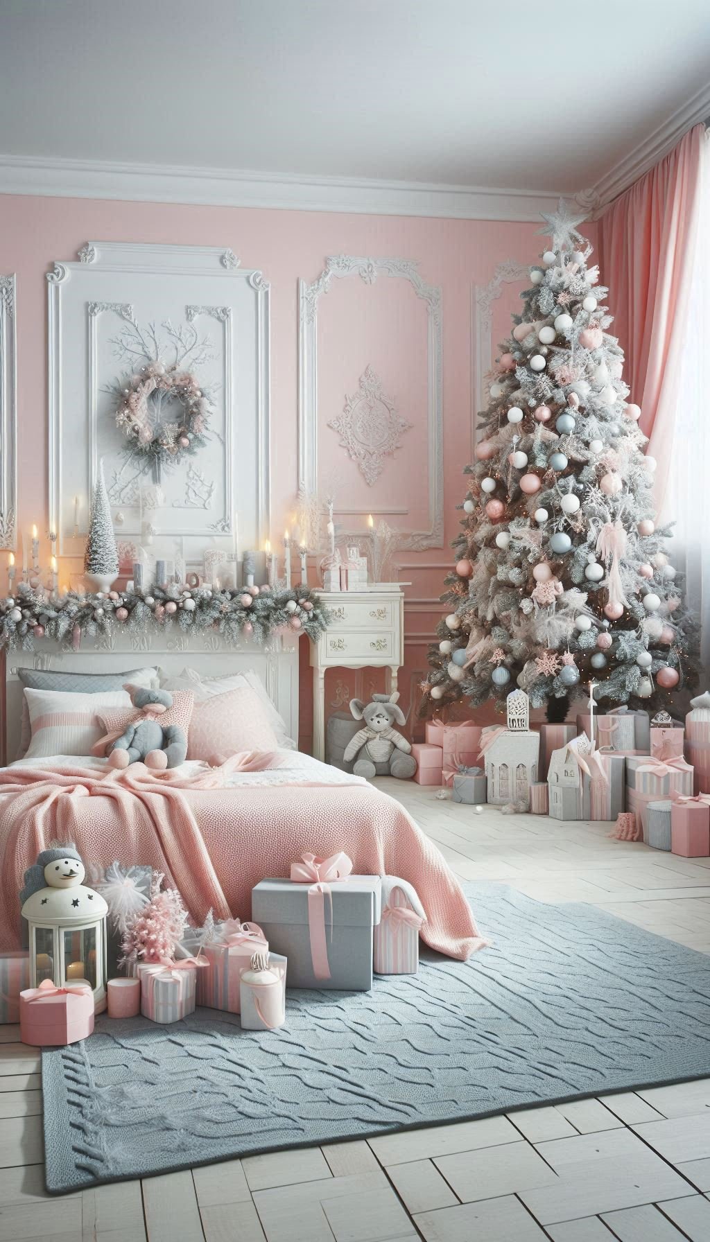 Christmas Bedroom Decorations: 95+ Absolutely Stunning Ideas | Pocoko Pastel Christmas bedroom decorations add a touch of enchantment. Transform your space with soft, dreamy hues!