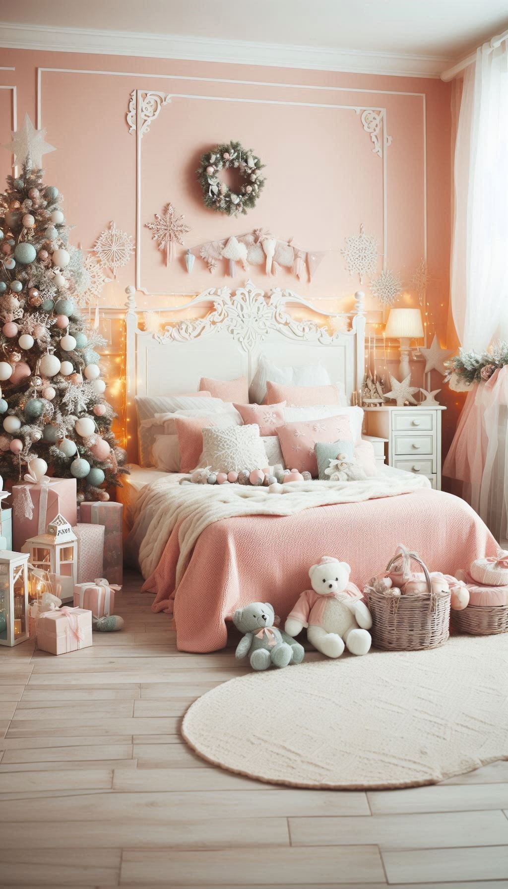 Christmas Bedroom Decorations: 95+ Absolutely Stunning Ideas | Pocoko Create a pastel paradise in your bedroom this Christmas. Gentle hues and festive decor for a dreamy holiday escape!