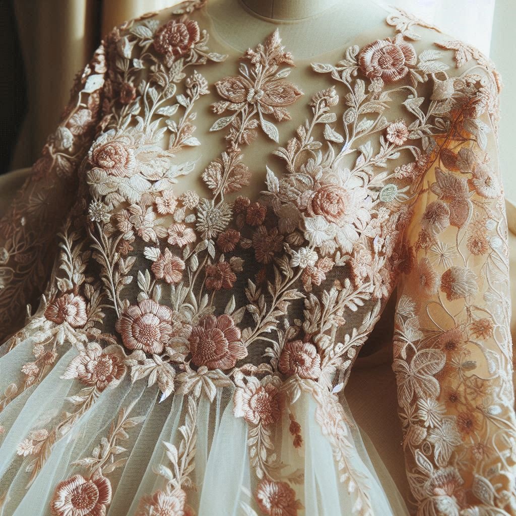 Floral Embroidery Dresses: Blooming Beautiful for Every Occasion | Pocoko Feel like a princess in a pastel dress with silver and white embroidery. Perfect for adding a touch of elegance to your wardrobe!