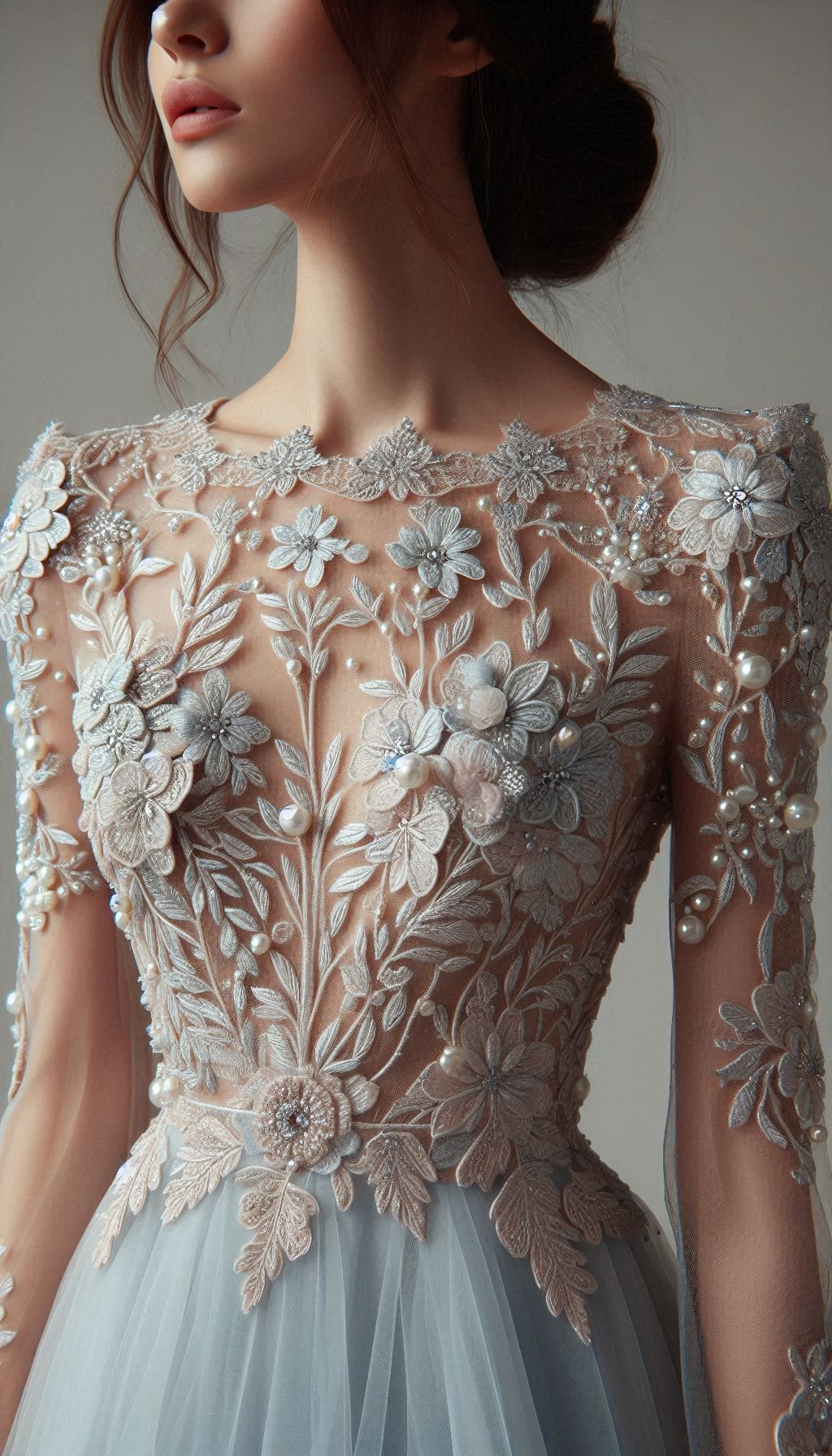 Floral Embroidery Dresses: Blooming Beautiful for Every Occasion | Pocoko Step up your style game with a pastel dress featuring silver and white embroidery. Elegant, fresh, and totally chic!