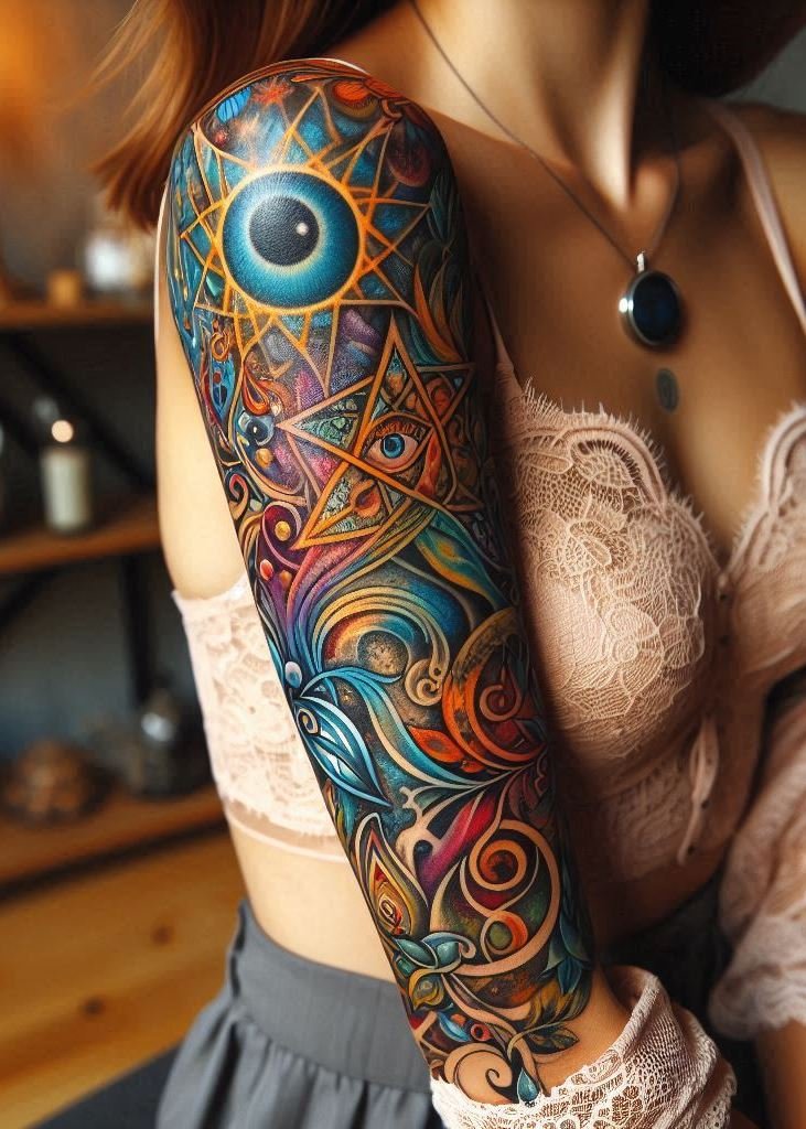 Unlock the magic of the sacred pentagram with these witchcraft tattoos. Perfect for those seeking balance and protection in their ink!