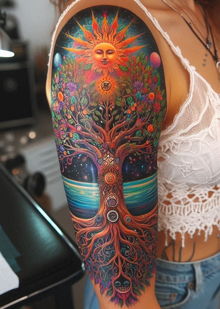 Embrace the cycle of life with stunning Tree of Life tattoos. Perfect for expressing your connection to nature and spirituality!