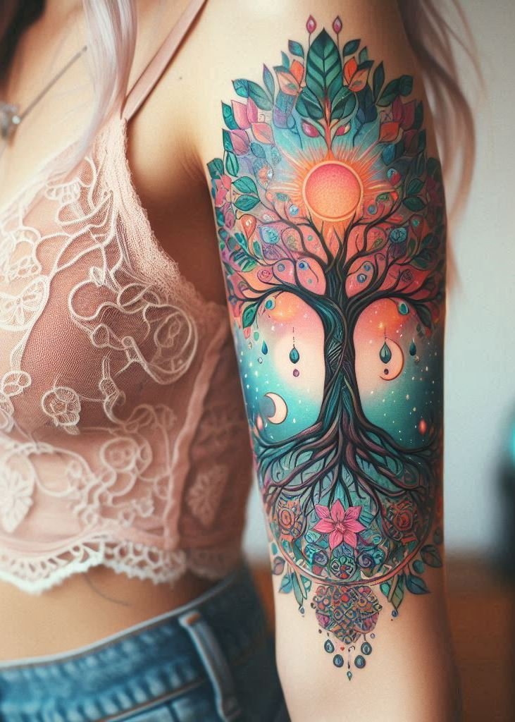 Connect to the roots of your spirituality with Tree of Life tattoos. Perfect for showcasing your mystical side!
