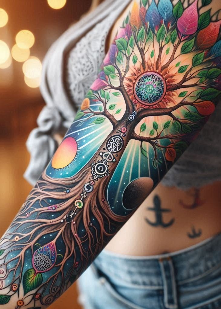 Grow with the flow of nature with Tree of Life tattoos. Ideal for those who seek to express their spiritual journey through ink!