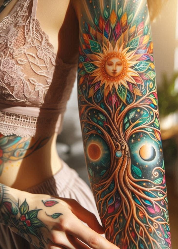 Root yourself in mystical power with Tree of Life tattoos. Perfect for those seeking growth and spiritual connection!