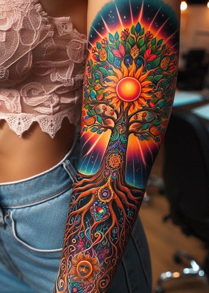 Connect to the roots of your spirituality with Tree of Life tattoos. Perfect for showcasing your mystical side!