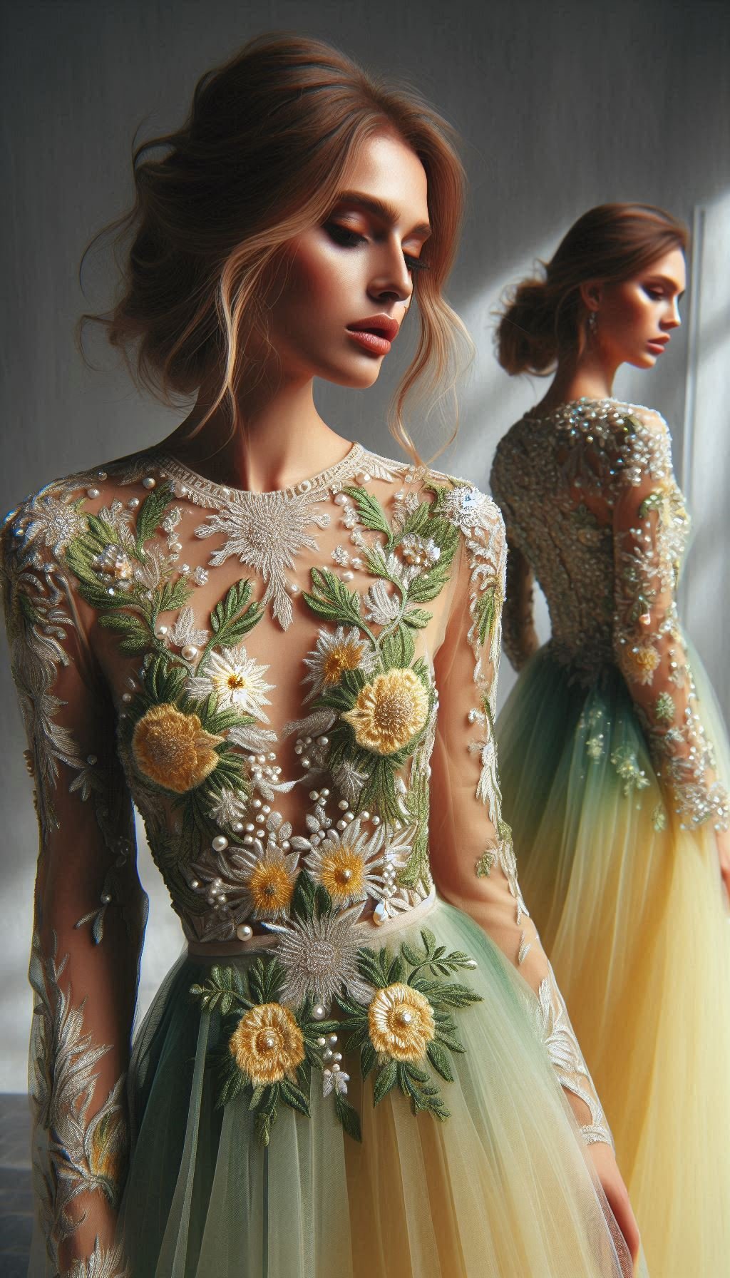 Floral Embroidery Dresses: Blooming Beautiful for Every Occasion | Pocoko Feel like a garden fairy in a yellow and green floral embroidery dress. Perfect for adding a touch of whimsy to your day!