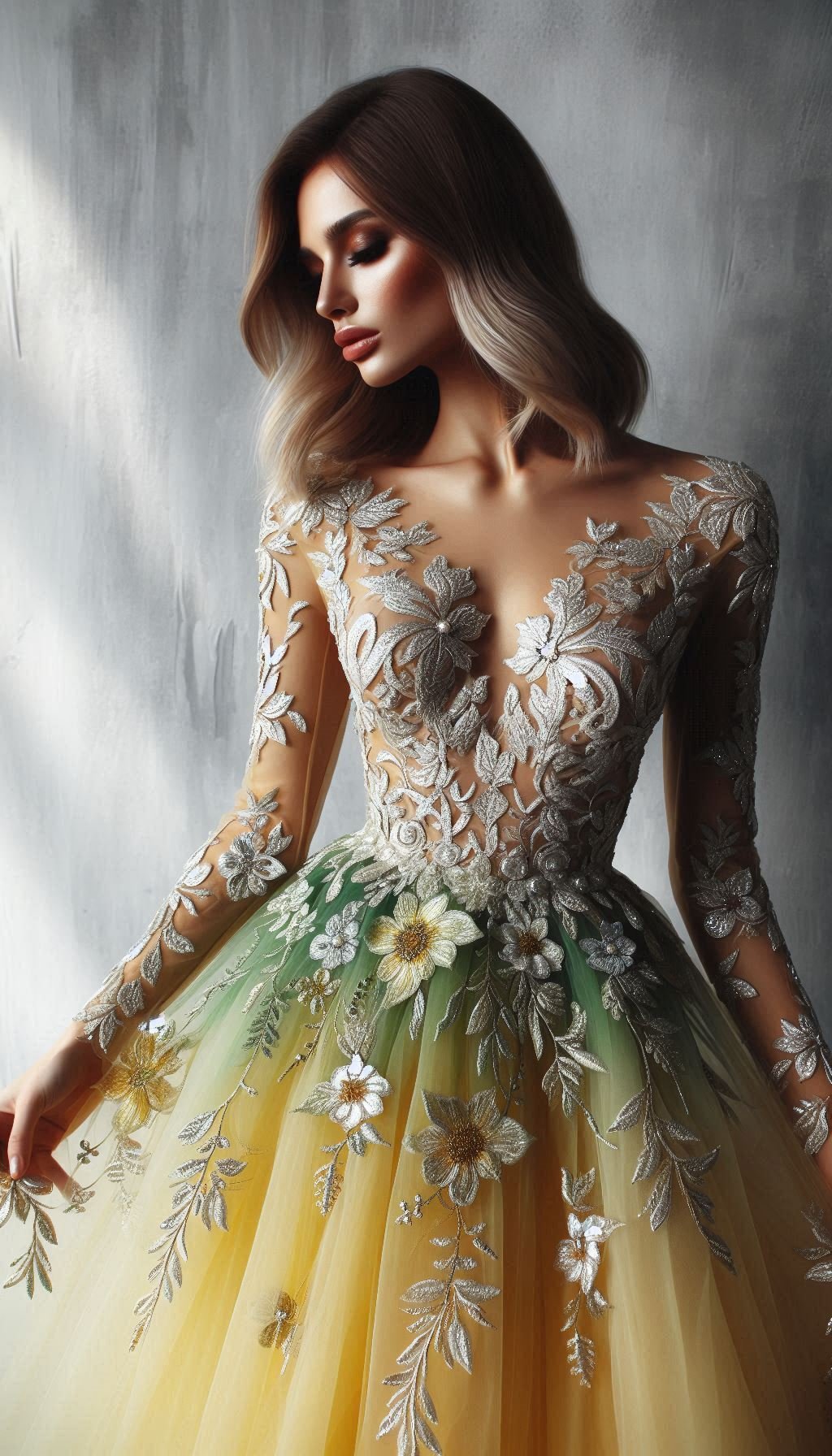 Floral Embroidery Dresses: Blooming Beautiful for Every Occasion | Pocoko Embrace floral fashion with a yellow and green embroidery dress. Fresh, vibrant, and ready to brighten your day!