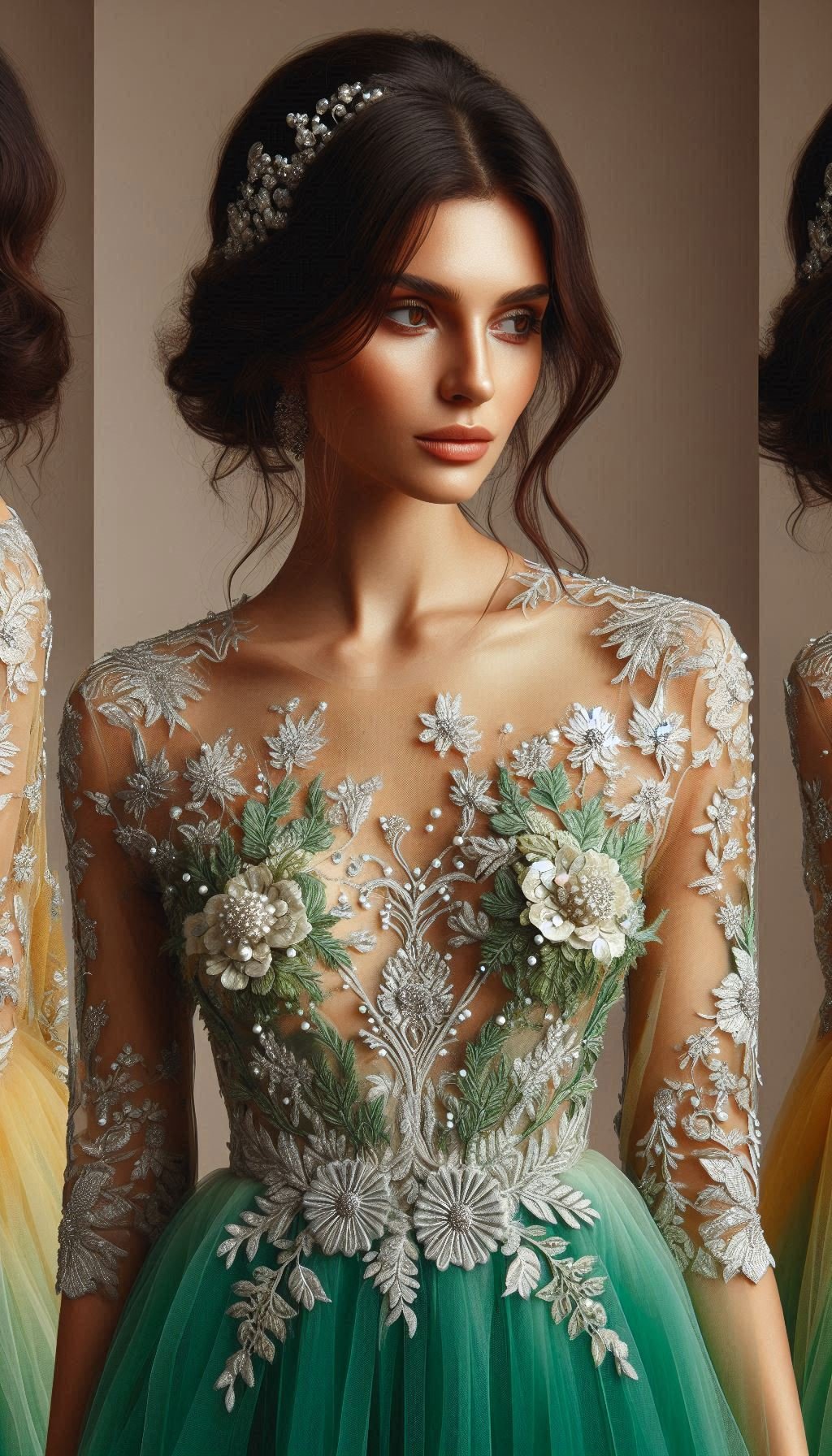 Floral Embroidery Dresses: Blooming Beautiful for Every Occasion | Pocoko Turn heads in a yellow dress with beautiful green floral embroidery. Bright, cheerful, and effortlessly stylish!