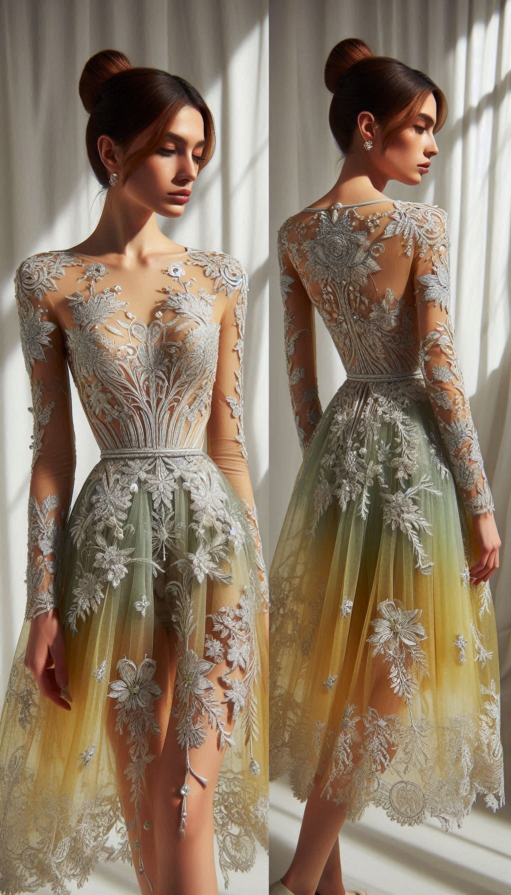 Floral Embroidery Dresses: Blooming Beautiful for Every Occasion | Pocoko Embrace floral fashion with a yellow and green embroidery dress. Fresh, vibrant, and ready to brighten your day!