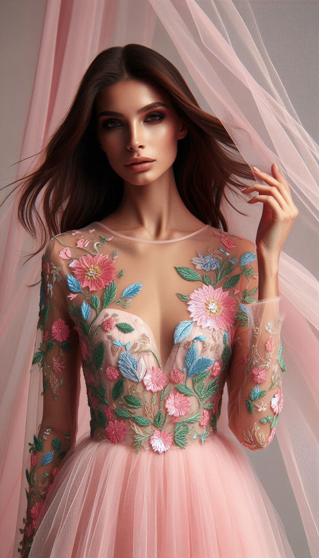 Channel your inner princess with this gorgeous pink and peach floral lace dress. It's the epitome of Babilicious elegance!