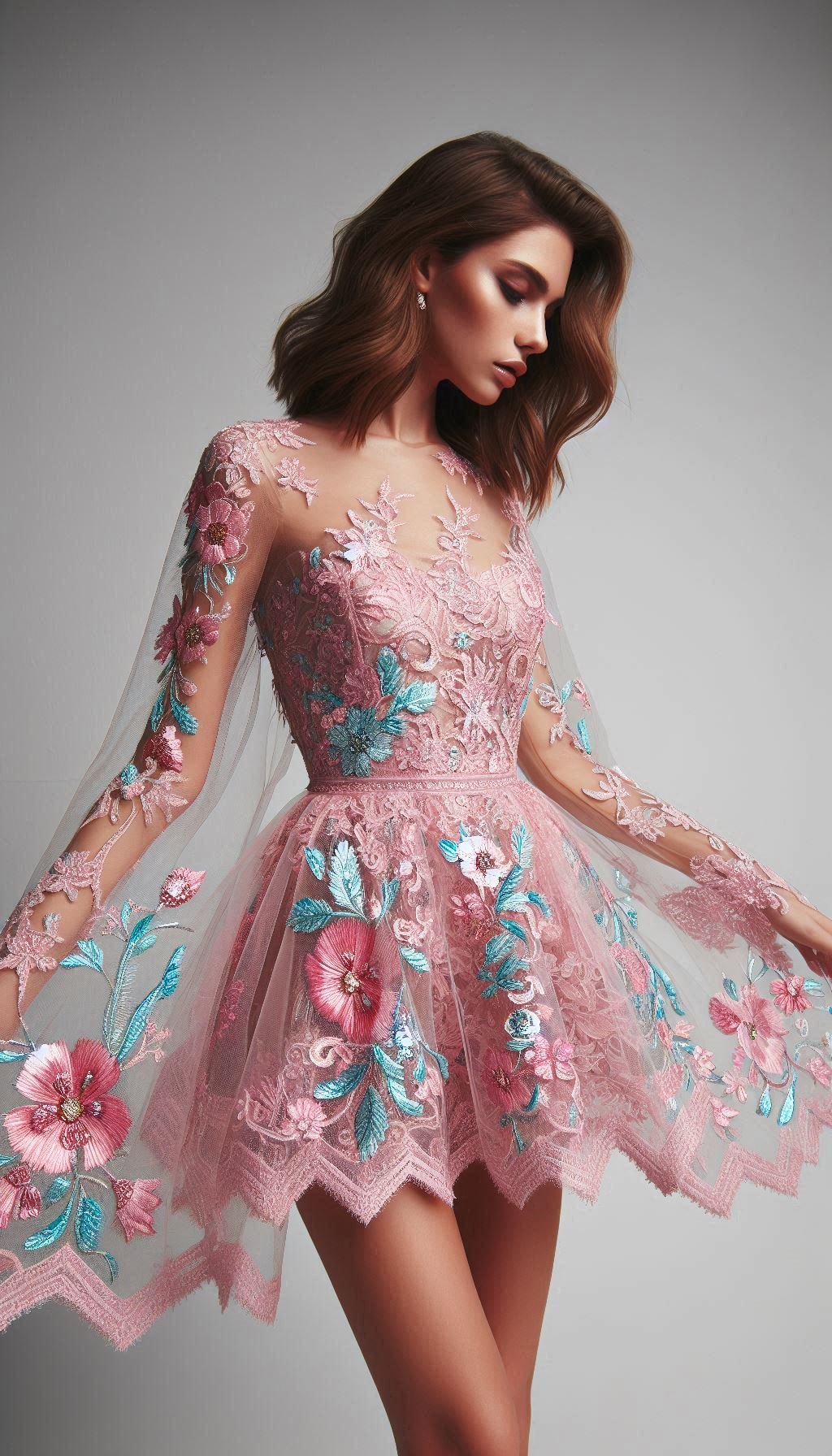 Embrace the magic of this Babilicious pink and peach floral lace dress. Perfect for adding a touch of elegance to your wardrobe!