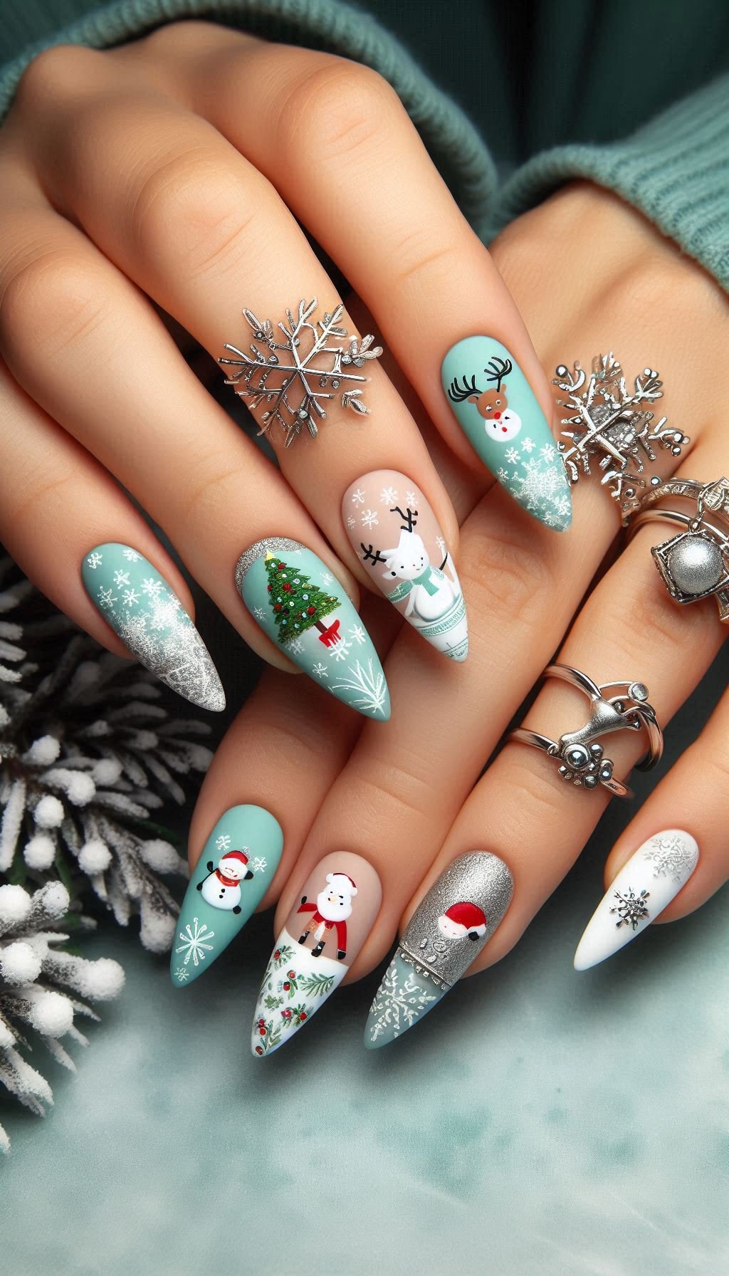 Deck your nails with boughs of holly! These festive designs bring the magic of Christmas decorations right to your fingertips.