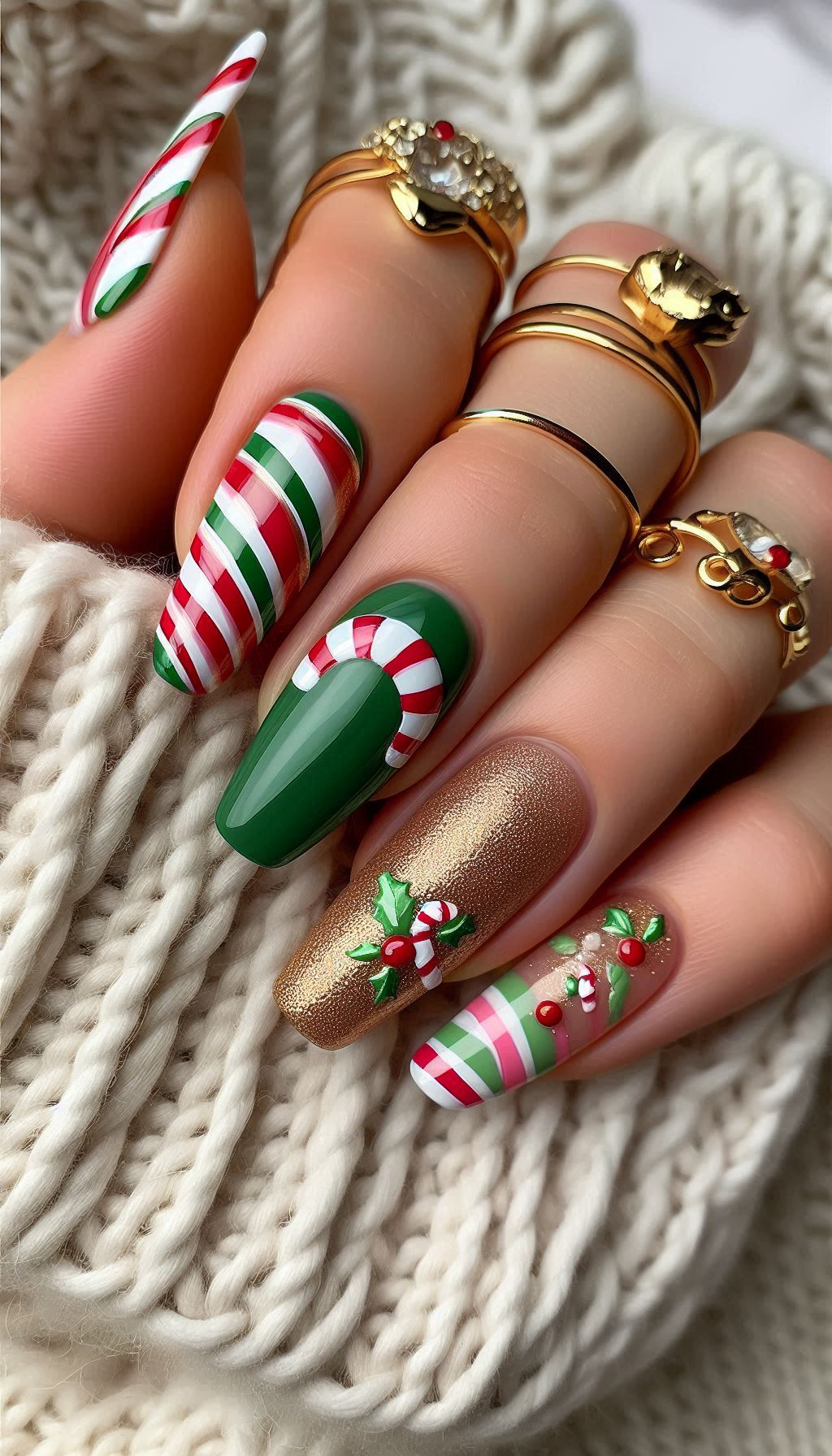 From twinkling lights to glittering baubles, these Christmas-themed nails are all about spreading holiday joy and sparkle.