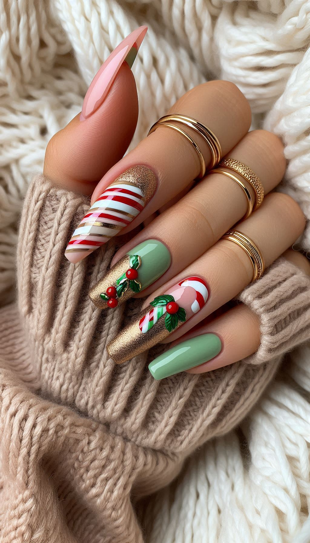 Ready to jingle all the way? Try these Christmas decoration-inspired nail art designs and let your hands do the celebrating.