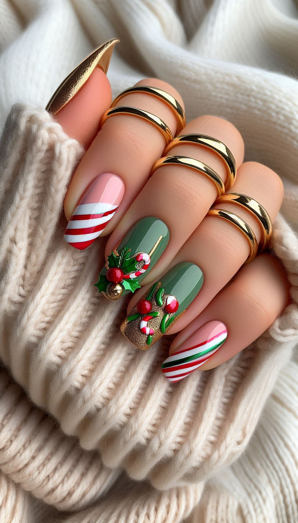 Why should the tree have all the fun? Adorn your nails with these merry Christmas decoration designs for a festive flair.