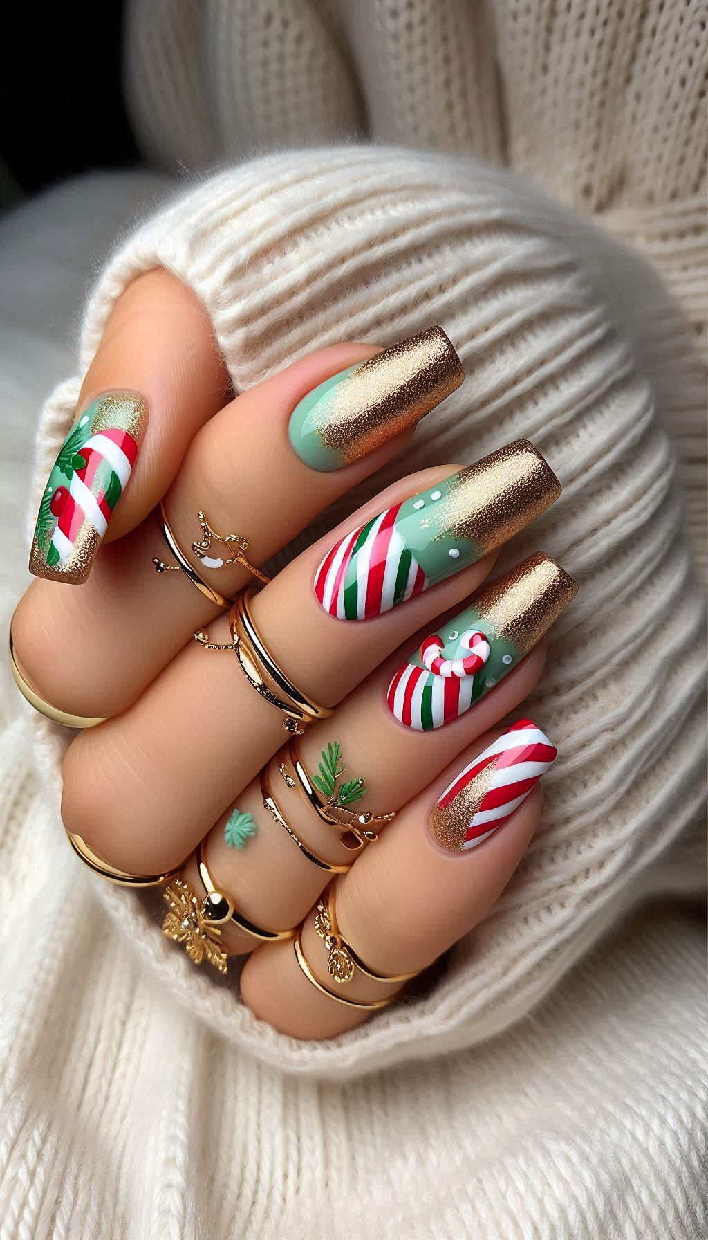 Dreaming of a glittery Christmas? These nail art ideas will have your nails sparkling like the brightest holiday decorations.