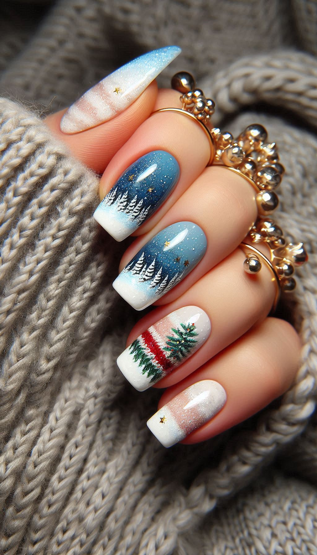 Bring the magic of a winter wonderland to your nails with snowfall-inspired designs. These frosty creations will make you wish for snow all season long!