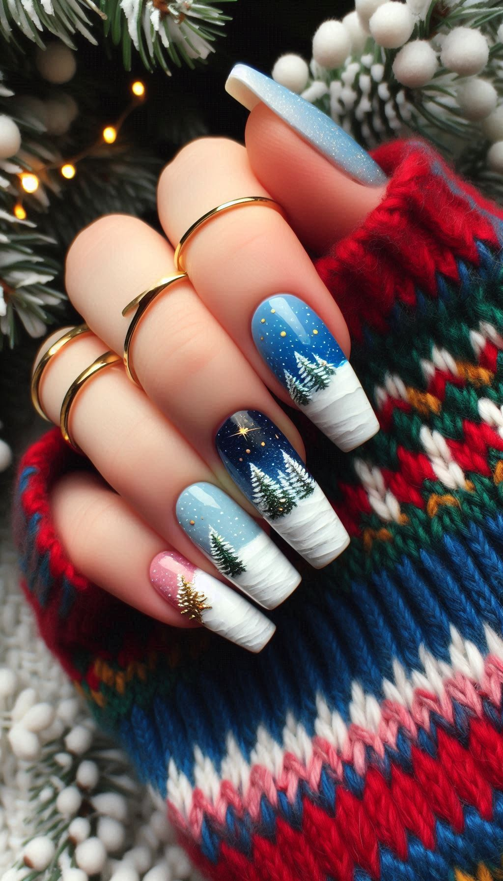 Get ready to dazzle with these snowfall-inspired Christmas nail art ideas. Each design is a flurry of holiday cheer and winter magic!