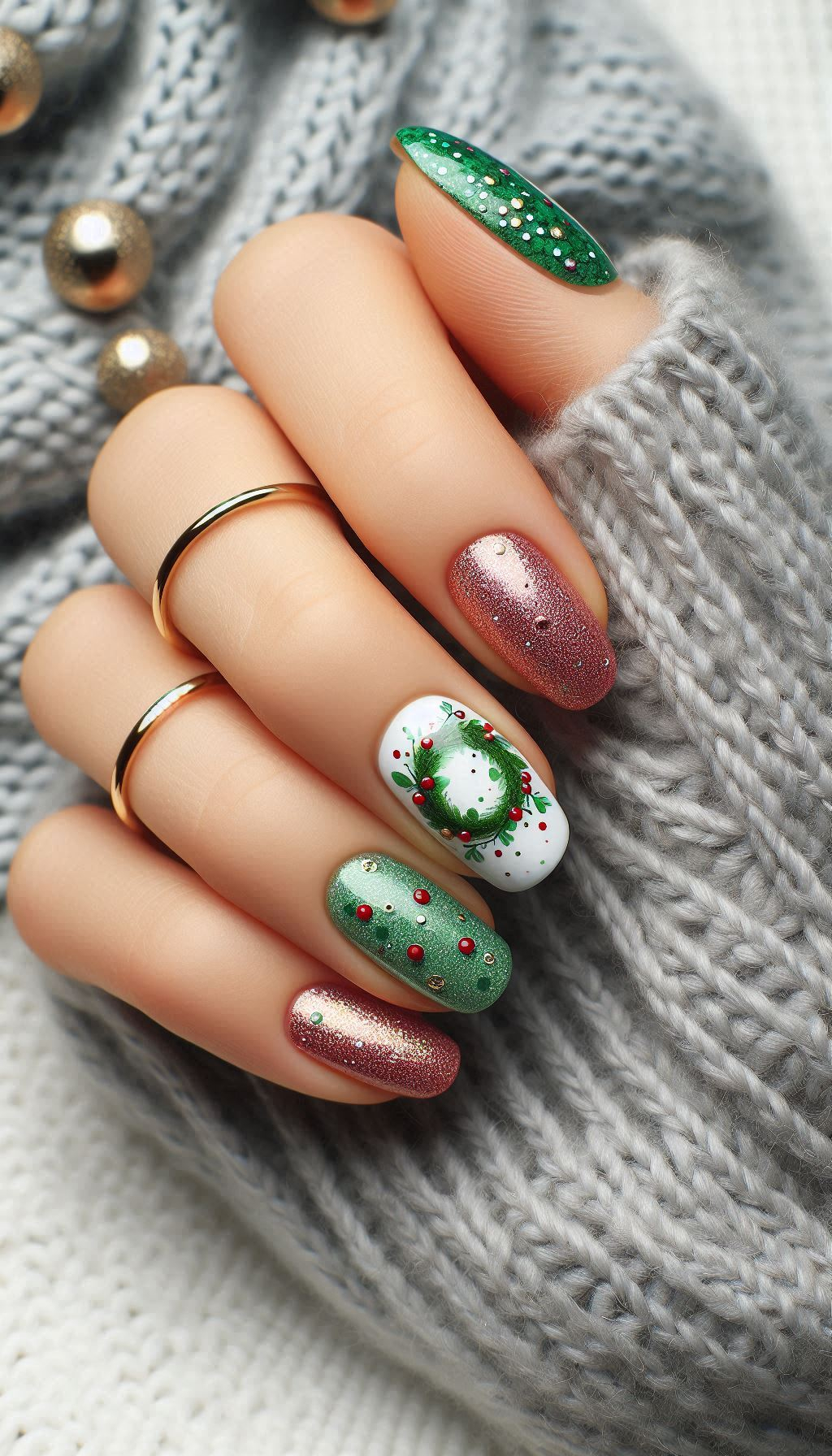 Bring the warmth and charm of Christmas wreaths to your nails. These designs are a perfect way to celebrate the most wonderful time of the year!