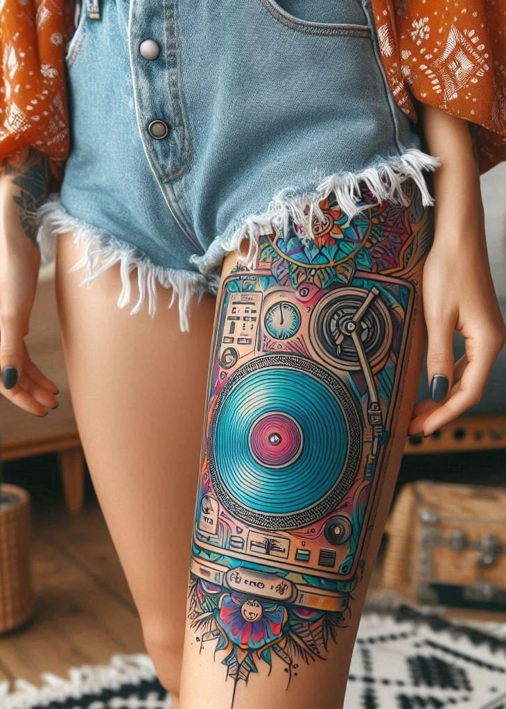 Music Tattoos: 75 Must-See Inspirations | Pocoko Get inked with these DJ mixer tattoos that celebrate your passion for music. Unique designs for the ultimate beat master!