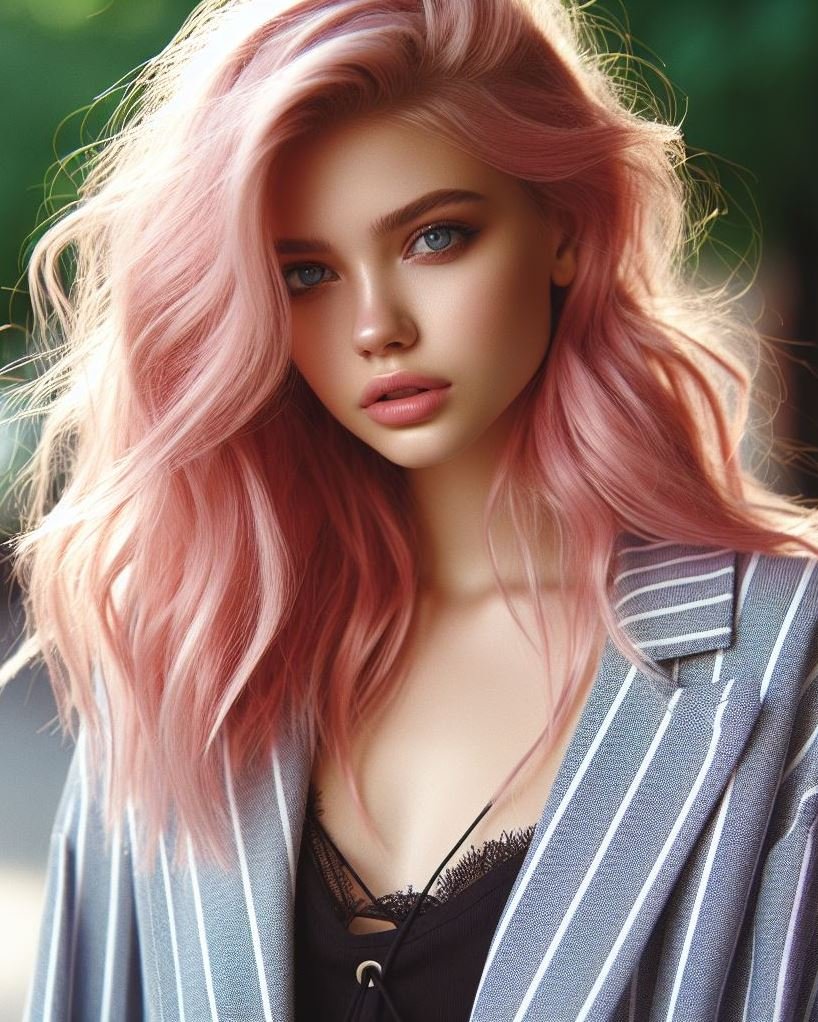 Embrace the softness of dusty pink hair color. Subtle, chic, and perfect for adding a touch of romance to your look!