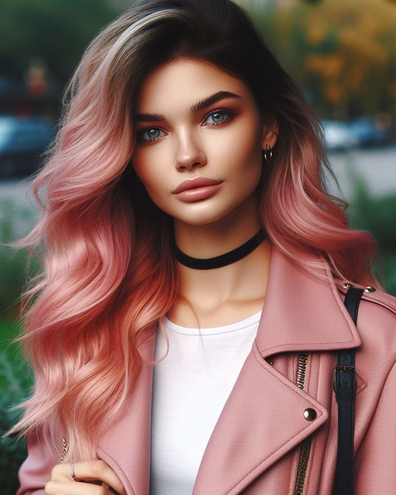Add a pop of sophistication to your look with dusty pink hair color. Delicate, stylish, and fabulously chic!