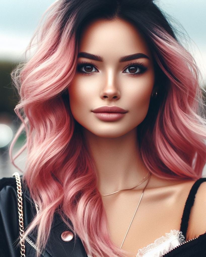 Get ready to dazzle with dusty pink hair color. Perfect for a subtle yet stunning transformation!