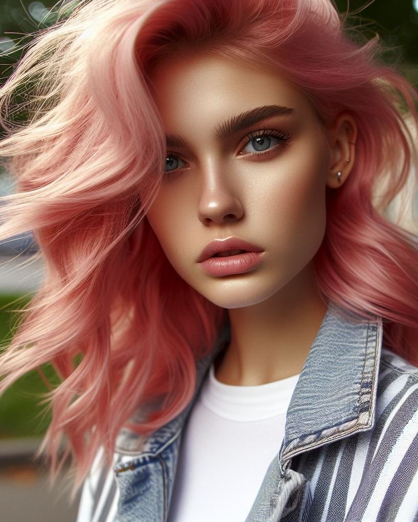 Get ready to turn heads with the sophisticated charm of dusty pink hair. Subtle, stylish, and simply gorgeous!