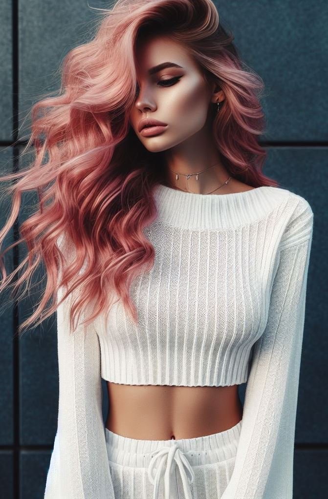 Elevate your style with the trendy dusty pink hair color. Perfect for a soft and elegant look!