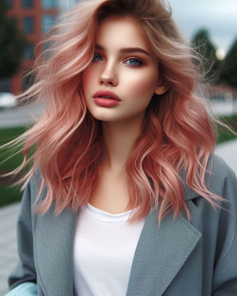 Dusty pink hair color is your ticket to a dreamy, elegant style. Perfect for those who love subtle yet stunning looks!