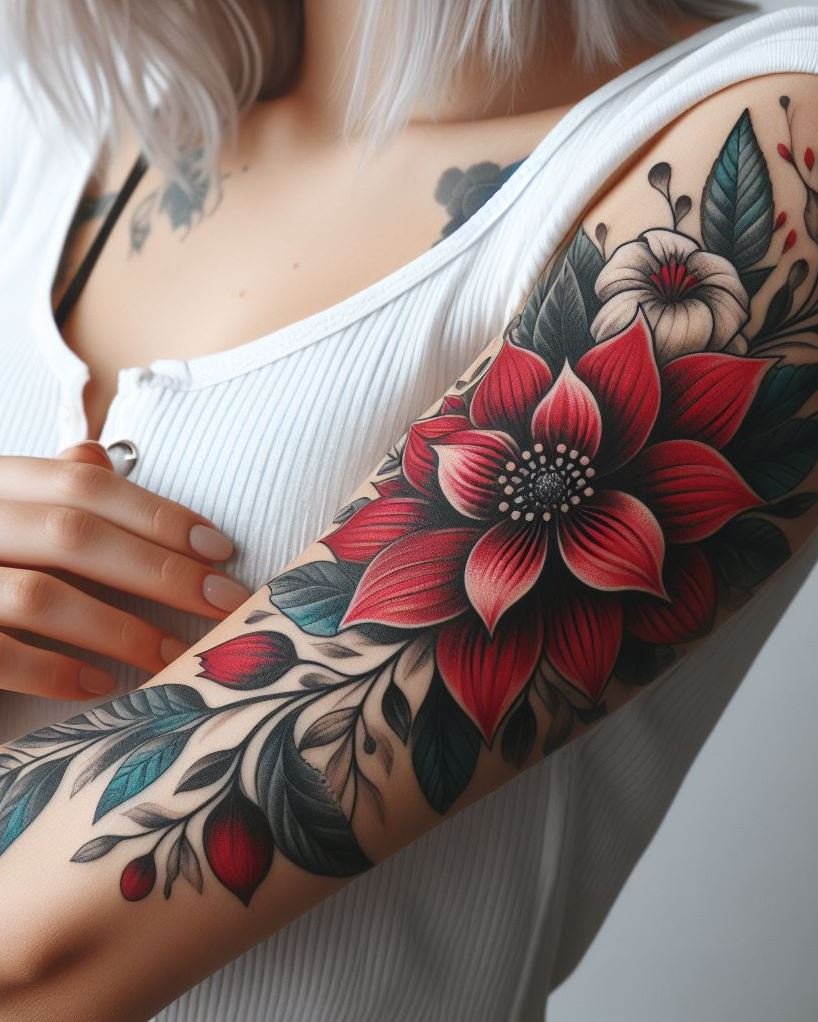 Discover the elegance of floral tattoos. Perfect for adding a touch of nature-inspired beauty to your ink collection!
