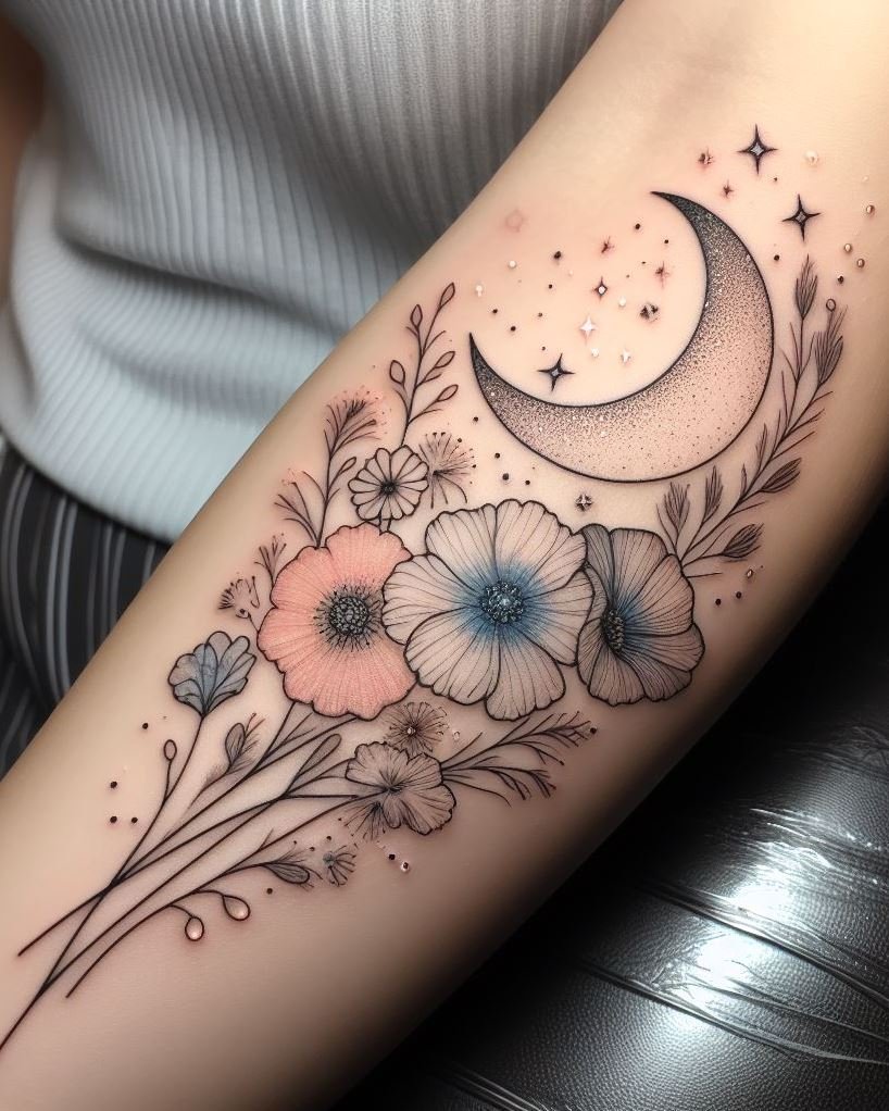 Get inspired by floral tattoos that capture the essence of nature. Perfect for adding a touch of elegance to your ink!